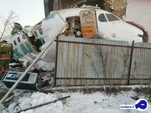 سقوط مرگبار هواپیمای مسافری در قزاقستان