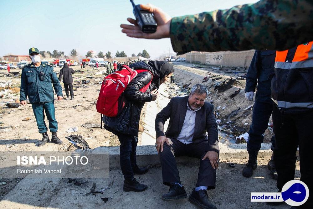 تصاویر دلخراش از سقوط هواپیمای اوکراینی