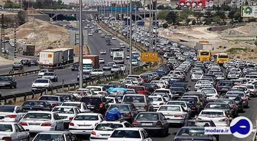 ترافیک سنگین در اتوبان تهران _کرج بعد از اعلام ممنوعیت سفر+جزئیات