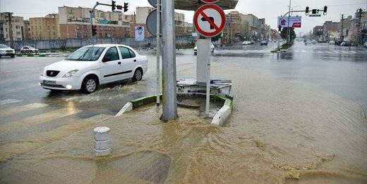 آبگرفتگی شدید در خیابان های اصفهان