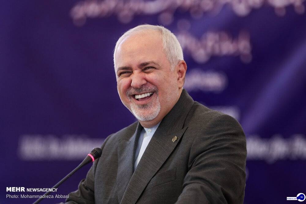 فیلم واکنش ظریف به ادعای توافق یک هفته ای ترامپ با ایران