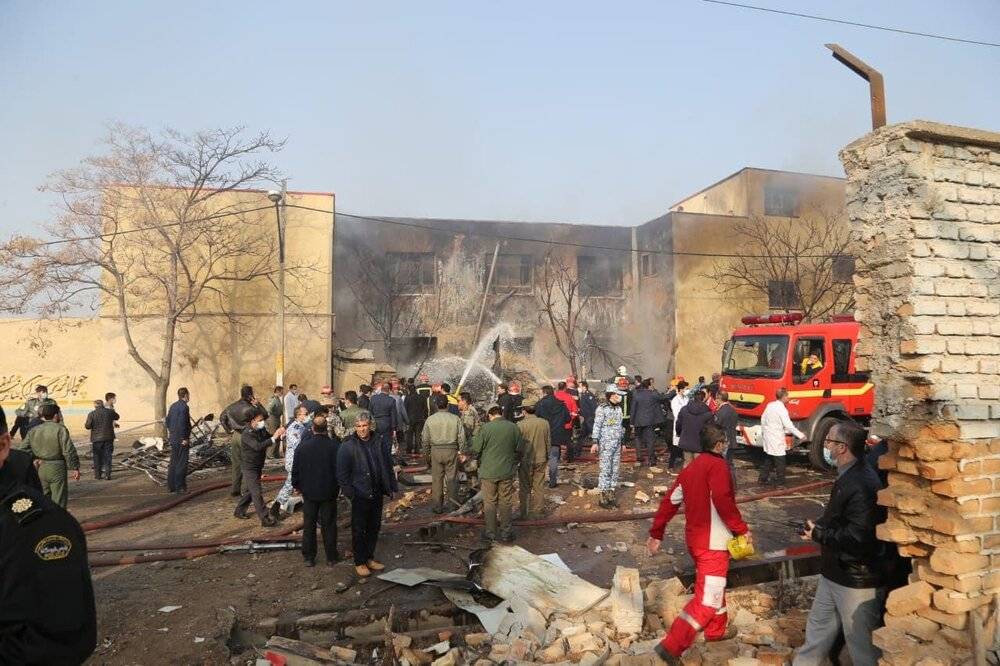 فیلم سقوط هواپیمای جنگی در تبریز