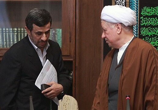 روایت هاشمی رفسنجانی از عصبانیت لاریجانی از تندروی‌های احمدی نژاد در موضوع هسته ای