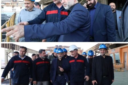 سرپرست وزارت تعاون کار و رفاه اجتماعی وضعیت کارخانه فولاد اکسین خوزستان را بررسی کرد