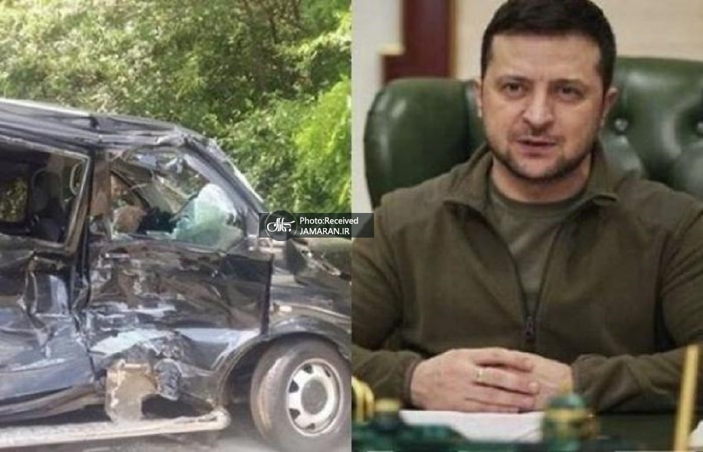رییس جمهور اوکراین تصادف کرد