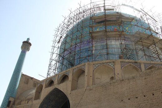 میراث فرهنگی: گنبد مسجد امام اصفهان دچار اعوجاج شده و مشکل بزرگی نیست