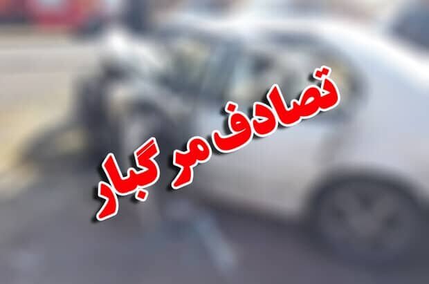 فوت ۴ نفر در تصادف پیکان و تریلر به دلیل سوختگی شدید در اصفهان