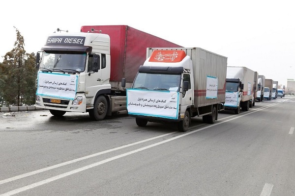 ۲۰ تریلی از کمک‌های اصفهان به مناطق سیل زده سیستان ارسال شد
