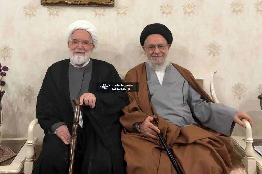 آیت‌الله موسوی خوئینی‌ها با مهدی کروبی دیدار کرد