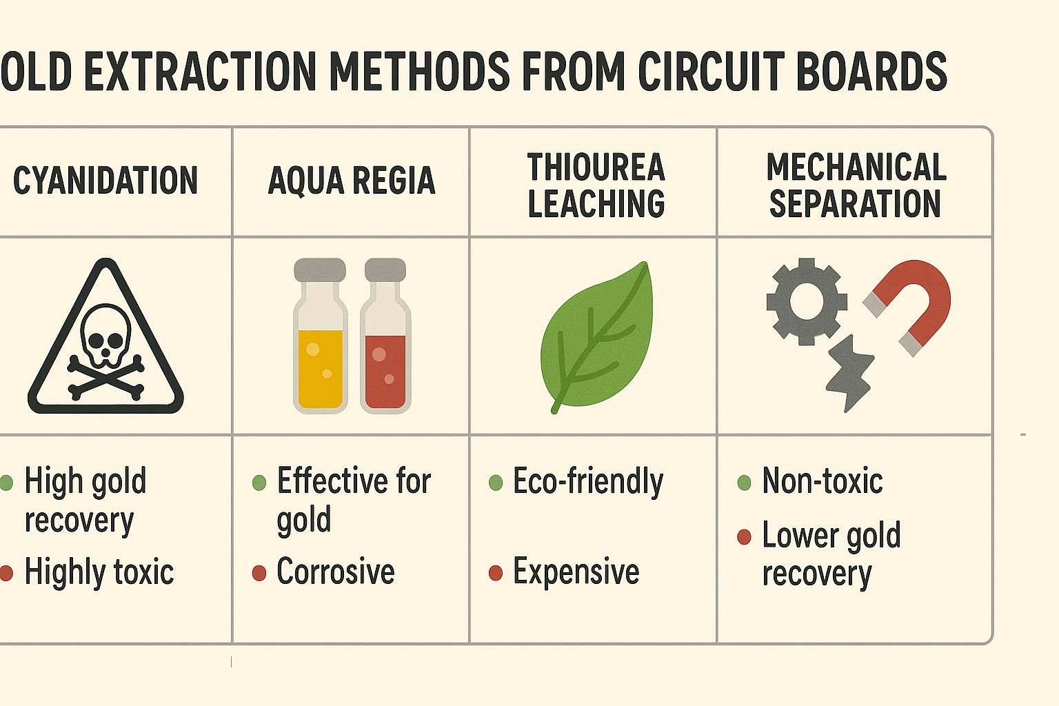 راهنمای گام‌ به‌ گام استخراج طلا از بردهای الکترونیکی