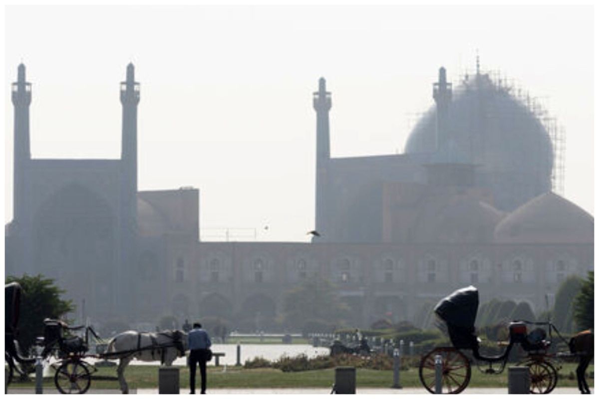 وضعیت هوای اصفهان بنفش شد